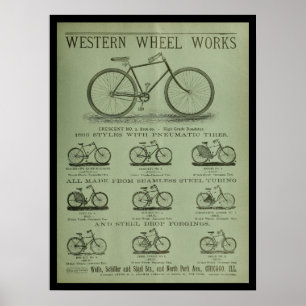 1893 Vintage-Bicycle-Magazin-Werbeplakat Poster