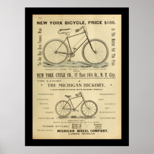 1893 Vintage-Bicycle-Magazin-Werbeplakat Poster
