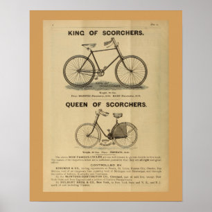 1893 Vintages Bicycle Magazine und Art Poster