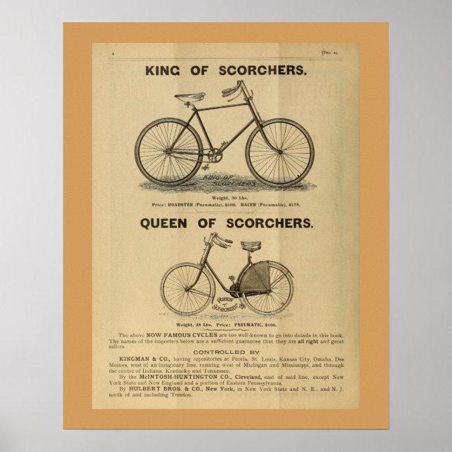 1893 Vintages Bicycle Magazine und Art Poster (Vorne)