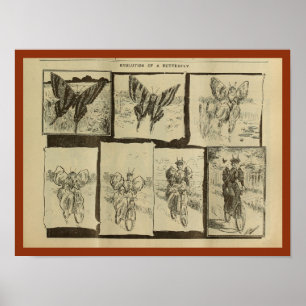 1893 Vintages Bicycle Magazine und Art Poster