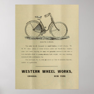 1893 Vintages Bicycle Magazine und Art Poster