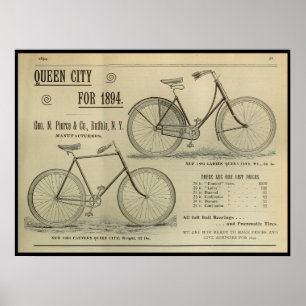 1893 Vintages Bicycle Magazine und Art Poster