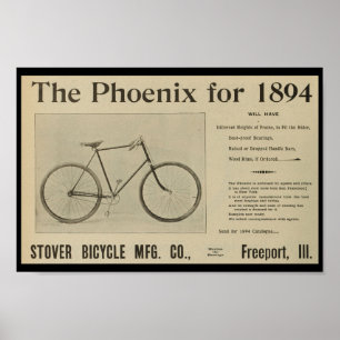 1893 Vintages Bicycle Magazine und Art Poster