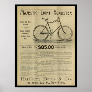 1893 Vintages Bicycle Magazine und Art Poster