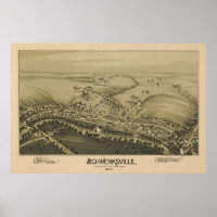 1894 Luftkarte Schwenksville PA Pennsylvania