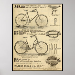 1894 Majestic Light Roadster Bicycle Ad Art Poster