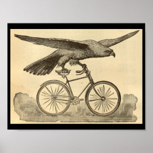 1894 Vintage Eagle Fahrrad Magazin Werbeplakat Kun Poster