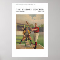 1895 Baseball-Schlagmann-Plakat - Vintage-Stil