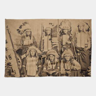 1895 Buffalo Bill Wild West Show Sioux-Häuptlinge Geschirrtuch