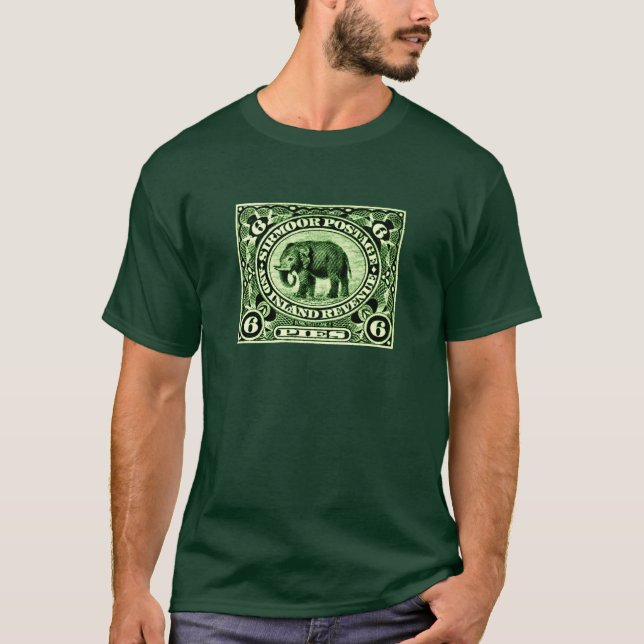 1895 indischer fürstlicher Staats-Elefant T-Shirt (Vorderseite)