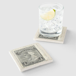 1895 Neuseeländische Briefmarke Untersetzer Marmor