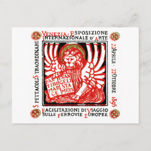 1895 Venedig Art Poster Postkarte