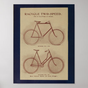 1896 Fahrrad-Fahrrad-Fahrrad-Fahrrad-Fahrradausdru Poster