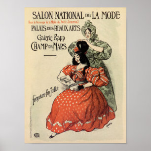 1896 National Fashion Salon Paris Poster