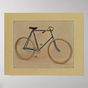 1896 Vintag Blue Bicycle Magazine und Kunstdrucke Poster
