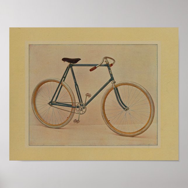 1896 Vintag Blue Bicycle Magazine und Kunstdrucke Poster (Vorne)