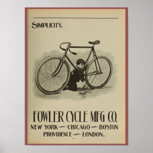 1896 Vintage-Bicycle-Magazin-Werbebild Poster