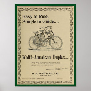 1896 Vintage-Bicycle-Magazin-Werbebild Poster