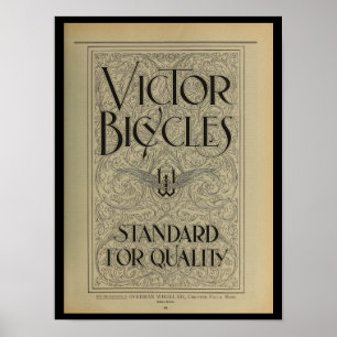 1896 Vintage Victor Fahrrad Magazin Werbeplakat Ku Poster
