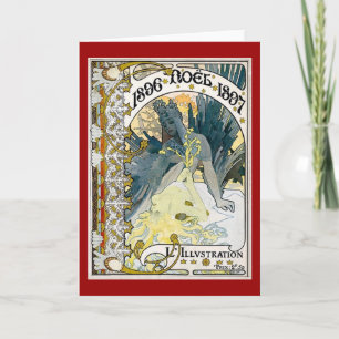 1896 WEIHNACHTEN 1897 Alphonse Maria Mucha Karte