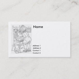 1897- das Babywaschen besitzen Haar in der Wanne Visitenkarte