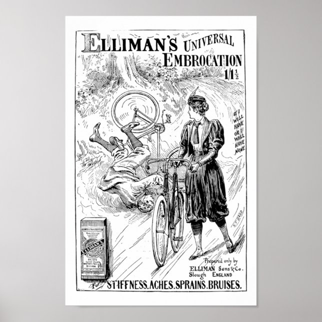 1897 Kleidungsstücke - Fahrradverleih Poster (Vorne)