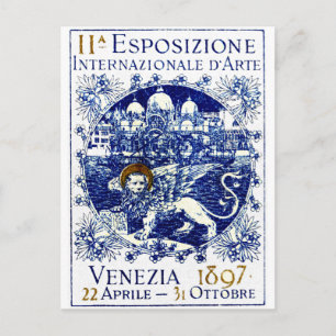 1897 Venedig Art Poster Postkarte