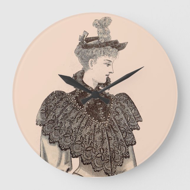 1897 Viktorianische Frau Große Wanduhr (Vorderseite)