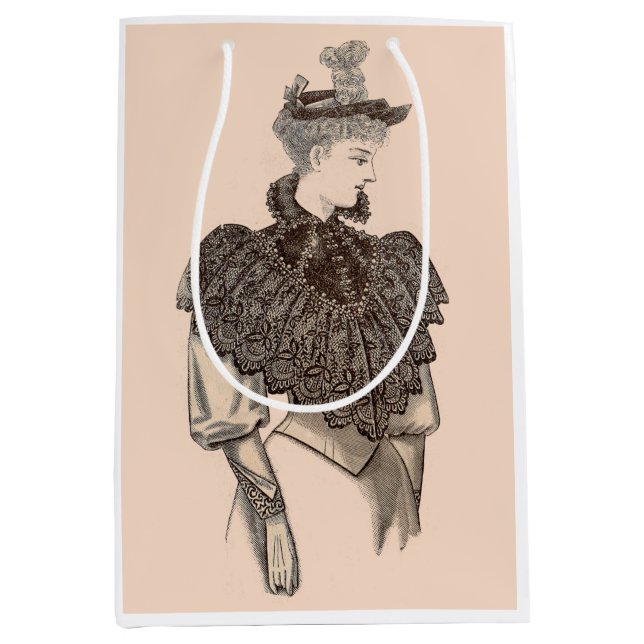 1897 Viktorianische Frau Mittlere Geschenktüte (Vorderseite)