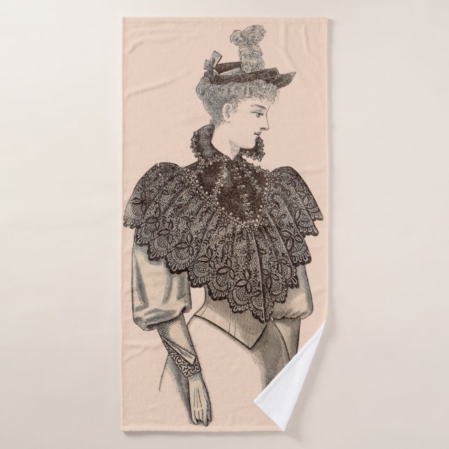 1897 Viktorianische Frauen drucken Badhandtuch Set (Badehandtuch)