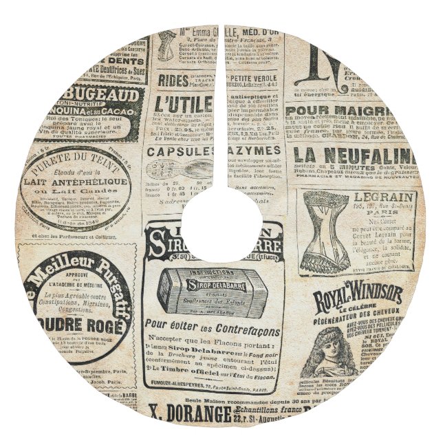 1897 Werbung in der französischen Zeitung Polyester Weihnachtsbaumdecke (Vorderseite)