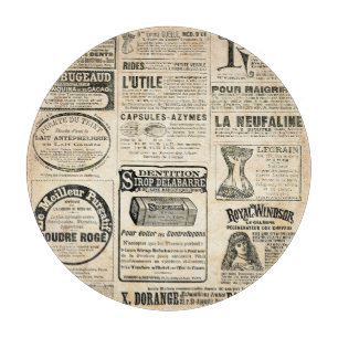 1897 Werbung in der französischen Zeitung Schneidebrett