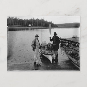 1898 Lake Gogebic Schwarzbarschfischen Postkarte