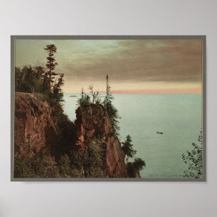 1898 Pulpit Rock, Presque Isle Park Marquette, MI Poster