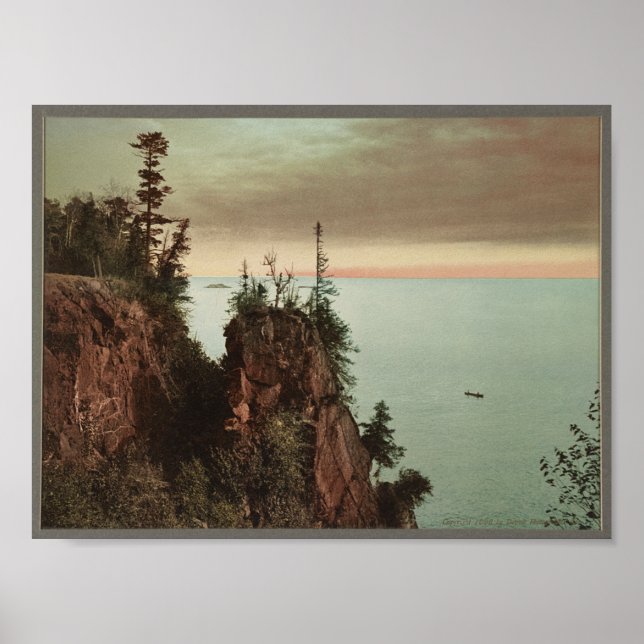 1898 Pulpit Rock, Presque Isle Park Marquette, MI Poster (Vorne)