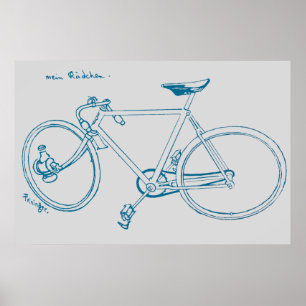 1898 Vintage Fahrrad Illustrationswerbung Kunstpla Poster