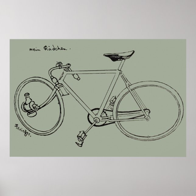 1898 Vintage FahrradIllustration und Art Poster (Vorne)