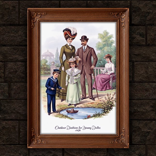 1898 Vintage Outdoor Mode Wandposter  Poster (Von Creator hochgeladen)