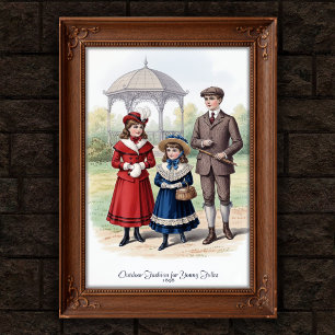1898 Vintage Outdoor Mode Wandposter Poster