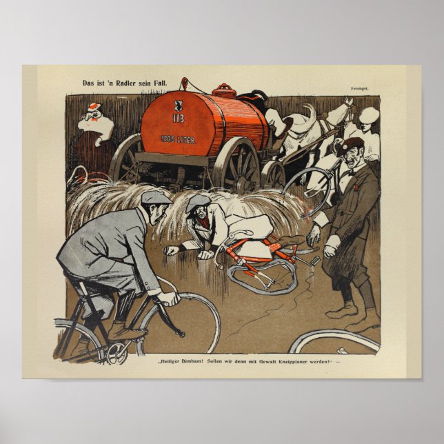 1898 Vintages Bicycle Feininger Ad Art Poster (Vorne)