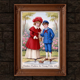 1898 Vintages Outdoor Fashion Wall Poster