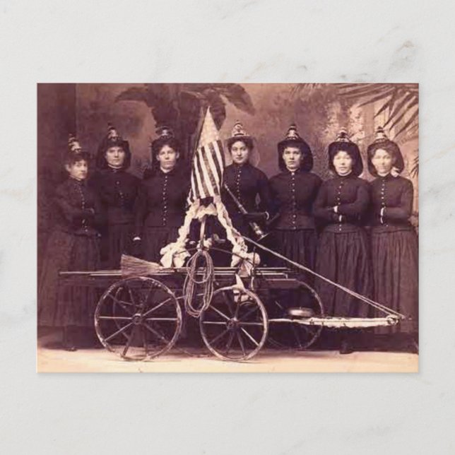 "1899 All Women Fire Dept" Postkarte (Vorderseite)