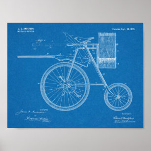 1899 Militärfahrrad-Patentkunst-Druck Poster