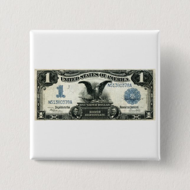 1899 Silberzertifikat in US-Dollar Button (Vorderseite)