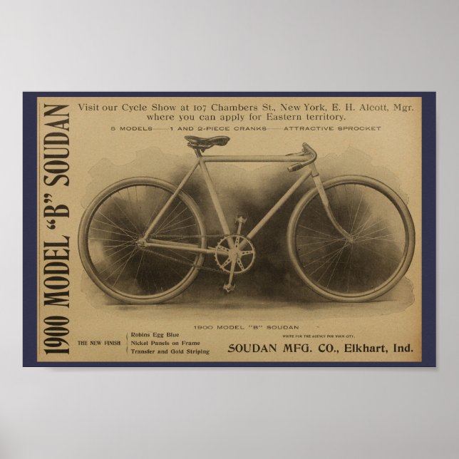 1899 Vintag Bicycle Magazine and Art Poster (Vorne)