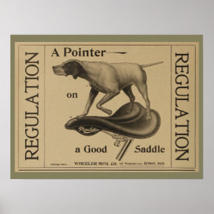 1899 Vintager Fahrradsitz Zeitschrift und Art Post Poster