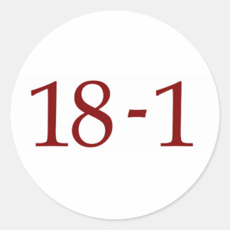 18-1 RUNDER AUFKLEBER
