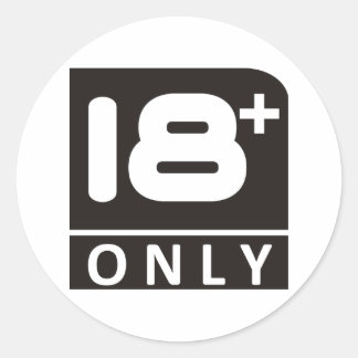 18 achtzehn runder aufkleber