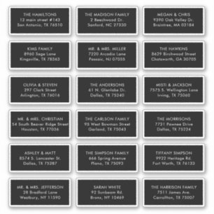 18 Black Guest Name Name Address Shipping Aufkleber